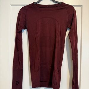 lululemon athletica swiftly tech Long Sleeve Top - Burgundy